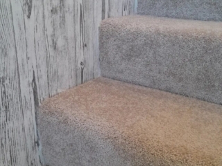 wall paper install stairwell