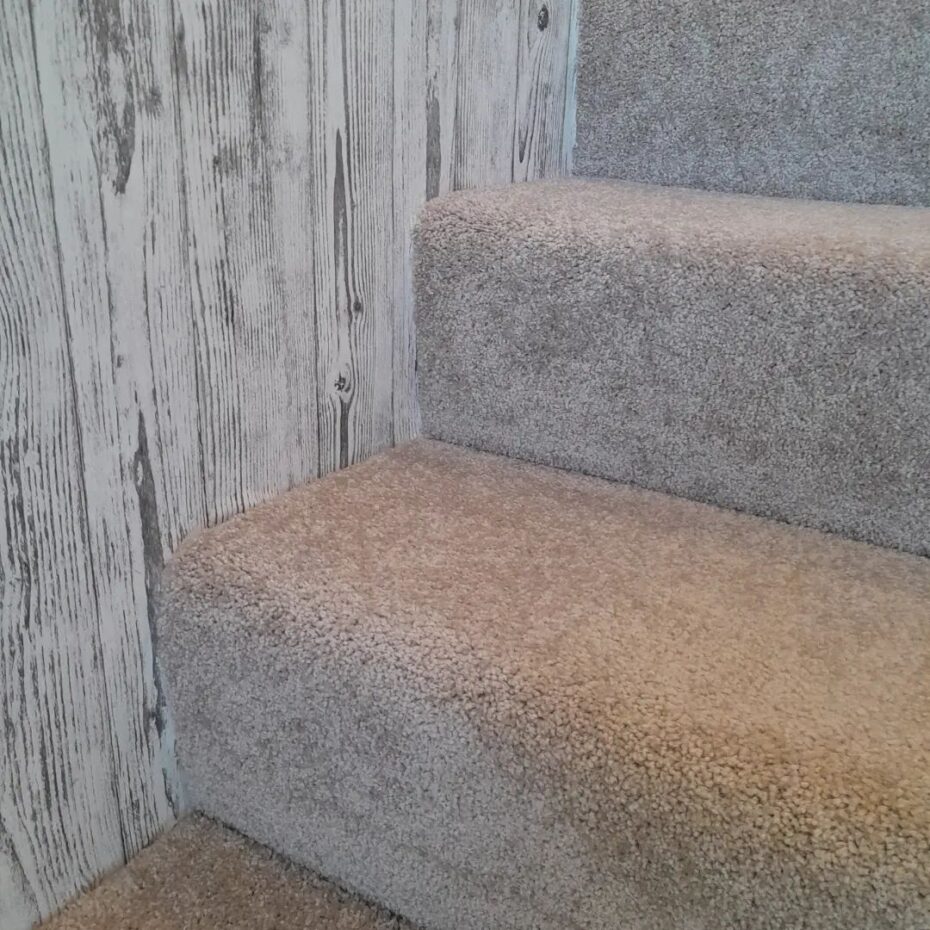 wall paper install stairwell