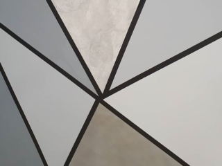 geometric wall close up
